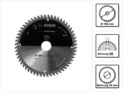 Obrázok produktu pre Bosch 2 608 837 771, Hliník, neželezitý kov, 19 cm, 3 cm, 1,5 mm, 7900 ot/min, 2 mm