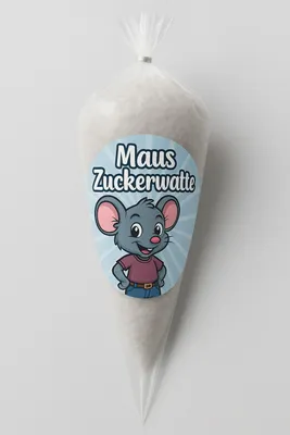 Grau Maus Zuckerwatte im Poly-Spitzbeutel