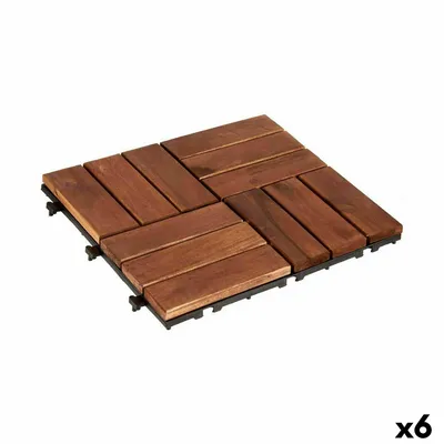 Obrázek produktu pro Vkládací dlaždice Hnědý polyethylen akátové dřevo 30 x 2,8 x 30 cm (6 kusů)