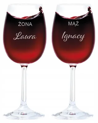 Produktbild von Krosno Gravierte Weingläser 280ml Set personalisierbar