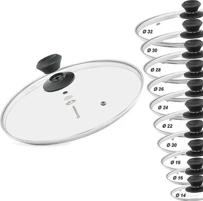 Produktbild von Glasdeckel mit Dampfauslass für Kochtöpfe - 24 cm