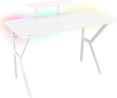 Produktbild von Genesis Gaming Tisch HOLM 320 RGB weiß (120cm x 75cm)