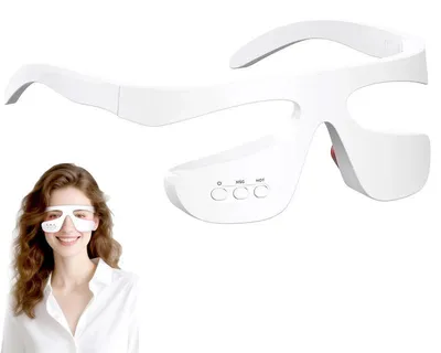 Produktbild von Rotlicht-Augenpflegegerät, Rote-Licht-Therapie-Brille für Augen – 630 nm, mit Mikrostrom – Gegen Augenringe & Tränensäcke – 10 min täglich