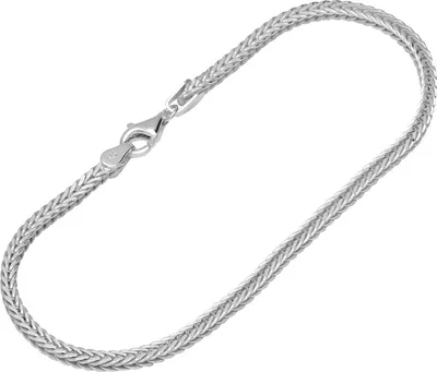 Produktbild von Armband 925 Sterling Silber 19cm Fuchsschwanzketten 4 fach diamantiert Armkette