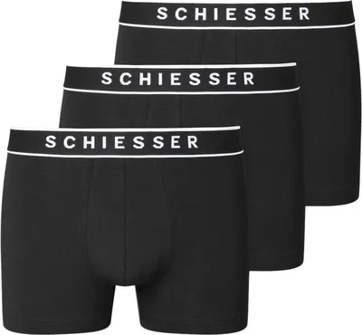 Produktbild von Schiesser Herren 3 er Pack Shorts Gr. 9 schwarz