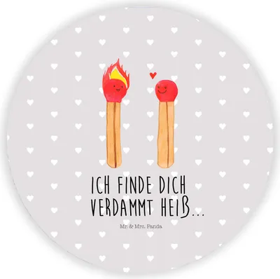Produktbild von Mr. & Mrs. Panda Kühlschrankmagnet Streichhölzer - Grau Pastell - Geschenk, Liebesbeweis, whiteboardmagnet, Liebesgeschenk, Freundin, magnet, büromagnete, für pinwand