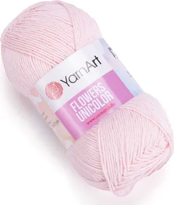 Obrázek produktu pro YarnArt Flowers Unicolor příze 50 g / 115 m - barva 733 pastelová růžová - pletací a háčkovací příze