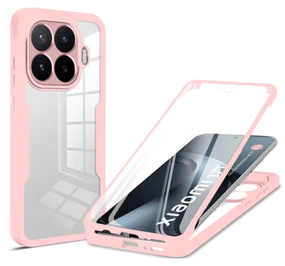 Produktbild von 360° Grad Hülle für Xiaomi 17T Handyhülle mit Integriertem Displayschutz Rosa