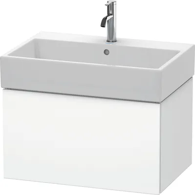 Produktbild von Waschtischunterbau L-CUBE 394x684x459mm weiß supermatt weiß supermatt