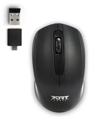 Obrázok produktu pre Port Designs 900508, Všestranný, RF Wireless + USB Type-C, 1000 DPI, Čierna