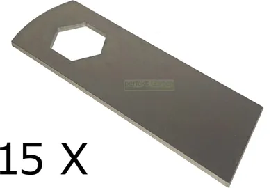 Image de 15 X couteaux de verticoupe pour Vertilux V 32 EL, MTD V 34, 742-0825 A - HQ acier
