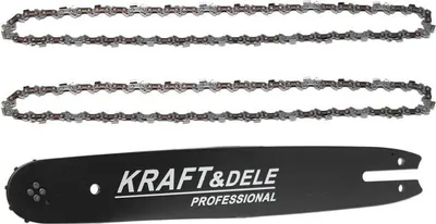 Image de KRAFT&DELE Guide-chaîne pour tronçonneuses et 2 chaînes 45cm 18" 0,325"1,5mm KD10153