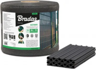 Produktbild von Zaunband 19cmx36m grau Zaun- Palisadenband Sichtschutz Lärmschutz BRADAS 1457