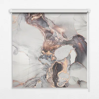Produktbild von Seitenzug-Rollo Fensterrollo Jalousie - Lichtdurchlässig Springrollos - 90x180 cm - Grauer Marmor