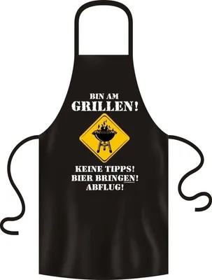 Produktbild von Grillschürze, Kochschürze, Küchenschürze, Bin am Grillen, Rahmenlos® 2911