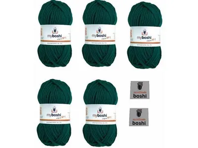 Produktbild von MyBoshi No.1 Set 5 Knäuel a 50g Smaragd 123