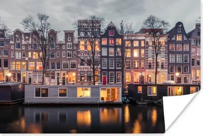 Produktbild von MuchoWow® Poster Licht - Haus - Amsterdam 60x40 cm - Schlafzimmerdekoration