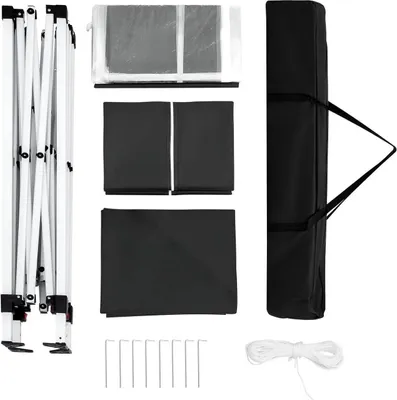 Produktbild von WOLTU Pavillon 2x2 m, mit 4 Seitenwänden, Partyzelt wasserabweisend UV-Schutz 50+, Anthrazit, Anthrazit
