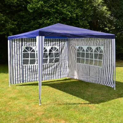 Produktbild von VCM Pavillon | Maße ca. 3x3 m | wasserabweisende 110g / m² PE Plane | Partyzelt | Gartenzelt | Blau