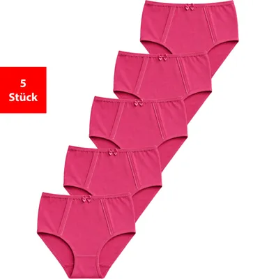 Produktbild von Taillenslip Taillenslip Damen Baumwolle Stretch 5er & 10er Pack Maxislip - Fuchsia 56/58 5 Stück