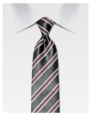 Produktbild von Herren Krawatte aus reiner Seide gestreift für Anzug und Hemd, geeignet für Business und Hochzeit, 8 cm