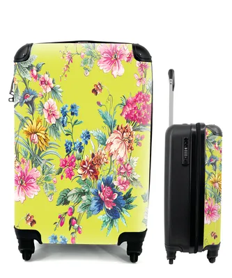 Produktbild von MuchoWow® Koffer Handgepäck Trolley Rollkoffer Kleine Reisekoffer mit 4 Rollen - Blumen - Farben - Pastell - Cabin Size < 55x40x23 cm & 55x40x20 cm - Fotokoffer - Kabinenkoffer - Boardgepäck - Reise-Box - Reisekoffer - Reisegepäck - Koffer mit Bild - Trolley für Kinder