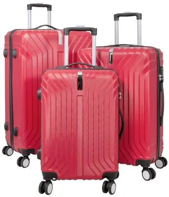 Produktbild von ABS Hartschalen Trolleyset 3tlg. Palma Rot - Gr. M, L und XL