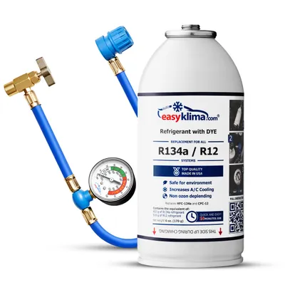 Produktbild von EasyKlima Nachfüllset für R134a-Klimaanlagen 453 g mit Manometer