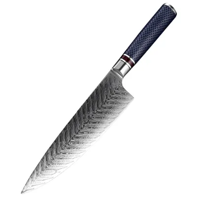 Obrázok produktu pre YEZEY Japonský kuchynský nôž Damašková oceľ VG-10 21,5 cm - Ostrý Profesionálny Kuchársky nôž Univerzálny - nôž v darčekovej krabičke japonskom štýle