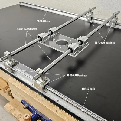 Immagine prodotto di Kit per slitta per router – slitta per fresatura per la livellatura di grandi superfici
