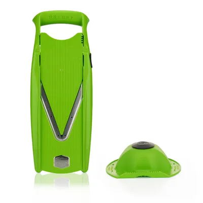 Produktbild von Börner V5 Gurkenhobel Basis Set V-Hobel Gemüsehobel Kartoffelhobel Reibe Tomatenschneider Zwiebelhobel, Farbe:Grün