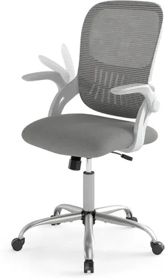 Obrázok produktu pre KOMFOTTEU Kancelárska stolička z priedušnej sieťoviny, ergonomická stolička s nastaviteľnou výškou, sklopnými podrúčkami, otočná o 360°, s univerzálnymi kolieskami, nosnosť 136 kg