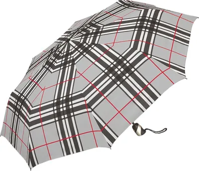 Produktbild von Taschenschirm Herren Damen Easymatic Karo hellgrau