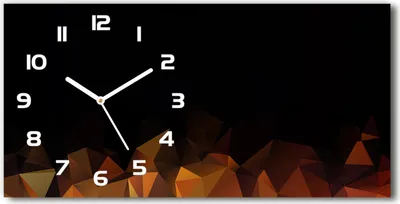 Produktbild von Wanduhr aus Glas – 60x30 cm - Glasbild - Glasuhr - Gehärtetes Glas - weisse-zeiger - Abstraktion