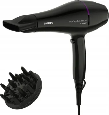 Zdjęcie produktu dla Suszarka do włosów Philips DryCare z dyfuzorem Black Power Pro 2200 W