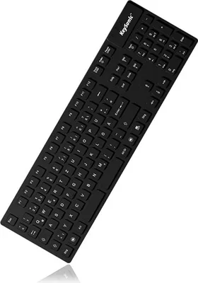 Obrázok produktu pre KeySonic KSK-8030 IN (UK), Plná veľkosť (100 %), Kábel, USB, QWERTY, Čierna