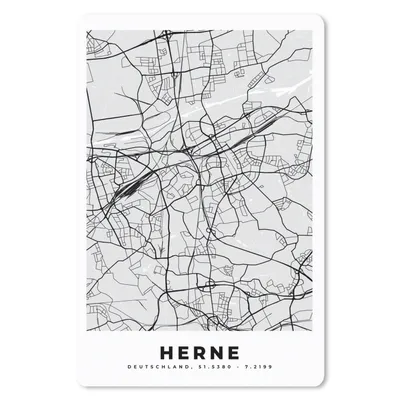 Produktbild von MuchoWow® Mauspad Mousepad Herne - Karte - Stadtplan - Deutschland - Karte 18x27 cm - Mousepads - Maus Mat - Pad - Mausunterlage
