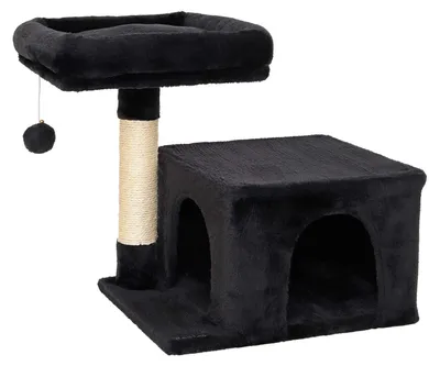 Productafbeelding van Kattenboom met holte en speeltje - 50 cm hoog