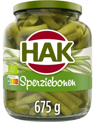 Produktbild von Hak Sperziebonen Fein Gebrochen 675g – Frische grüne Bohnen, vielseitig & lecker