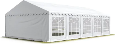 Produktbild von TOOLPORT Party-Zelt Festzelt 5x10 m Garten-Pavillon -Zelt PVC Plane 700 N in weiß Wasserdicht