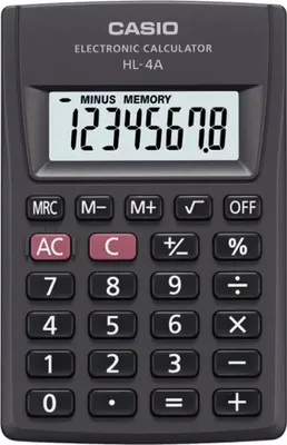 Produktbild von CASIO HL-4A Taschenrechner schwarz
