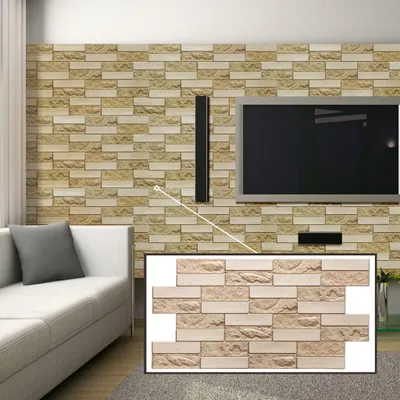3D wandpaneele Ziegelimitation - Beige Paneling Brick