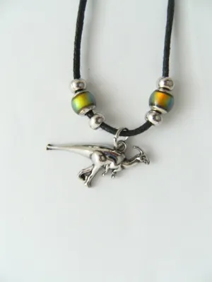 Produktbild von Kette Dinosaurier Dino Perlen Anhänger Modeschmuck Ketten Geschenke Schmuck Saurier
