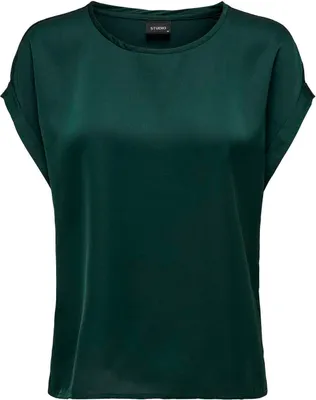 Produktbild von ONLY Glänzende Kurzarm Bluse Silky Shirts mit Seiden Optik  Größe: M