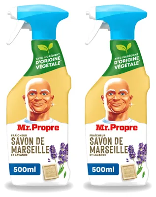 Produktbild von 2 x Mr. Proper Allesreiniger Spray - Marseille Seife und Lavendel - 500 ml - Vorteilspackung - 2 Stücke