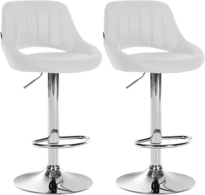 Produktbild von 2er Set Barhocker Milet Kunstleder C weiß