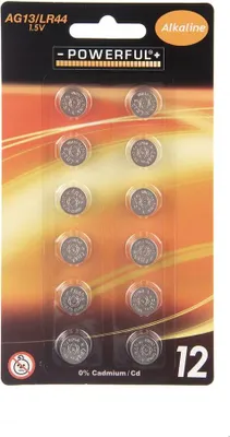 Image de Massamarkt Batteries Button Cell LR44/AG13 12 pièces
