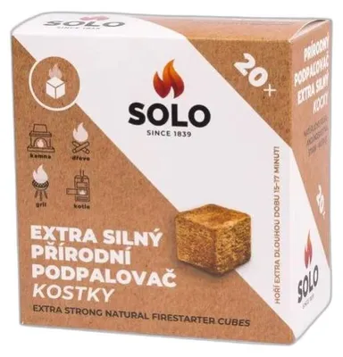 Obrázek produktu pro Solo Extra silný podpalovač Kostky, 20 ks