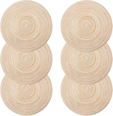 Obrázok produktu pre Pletené podložky pod tanier, sada 6 ks, 35 x 35 cm, odolné voči teplu