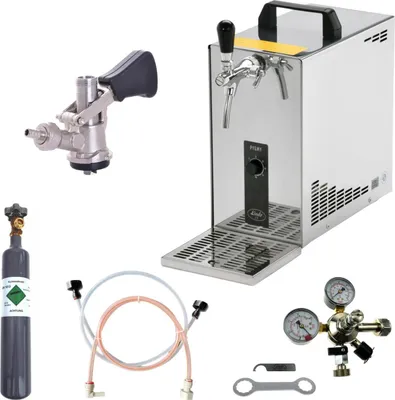 Produktbild von BieTal® Bierkühler Bier Zapfanlage 35 L/h KOMPLETTSET - KEG Korb - CO2 0,5 kg